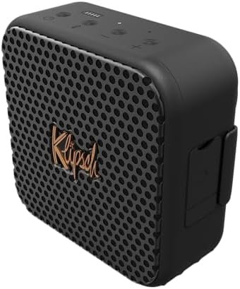 Klipsch The Austin Portable Bluetooth Speaker with a 1.5″ Full Range Driver, IP67 dust and Waterproof Rating, 12 Hours of Playtime for a Premium Live Concert Experience