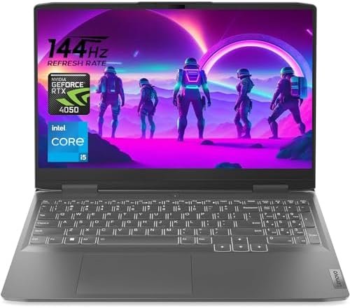 Lenovo LOQ 16″ 144Hz WUXGA Gaming Laptop, GeForce RTX 4050, Intel Core i5-13500H, 32GB DDR5 RAM, 2TB PCIe SSD, Webcam, Backlit Keyboard, RJ-45, Wi-Fi 6, Windows 11 Home, Grey