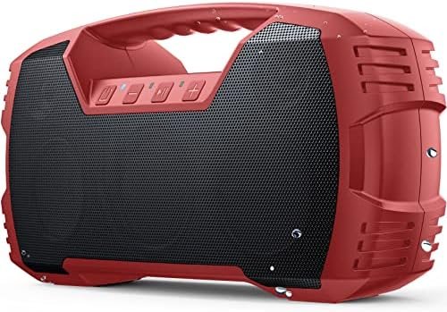 Portable Wireless Bluetooth Speaker, 40W Loud Sound IPX7 Waterproof Speaker, 32H Playtime, Rich Bass, Bluetooth 5.0, TWS Pairing, Built-in Mic, Outdoor Speaker for Home, Party, Pool, Beach-Red