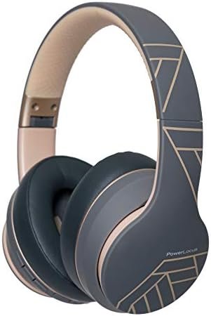 PowerLocus Wireless Bluetooth Headphones, Over Ear Headphones with Microphone, 50H Playtime, HiFi Stereo Sound, Deep Bass, Soft Earmuffs, Foldable Lightweight Headphones for Travel/PC/Cell Phone