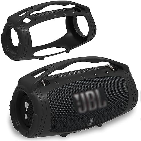 Silicone Cover Case for JBL Xtreme 3 Portable Bluetooth Speaker, Protective Skin Case for JBL Xtreme 3 Portable Bluetooth Speaker Accessories(Only Case)(Black)
