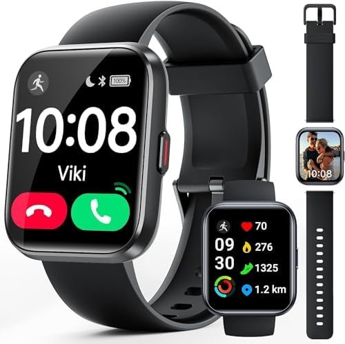 Smart Watches for Men,Activity & Fitness Tracker 1.8″ Women Smartwatch with Step Counter Heart Rate Sleep Monitor Pedometer Waterproof 100 Sport Modes Fitness Watch for Android iOS Answer/Make Call