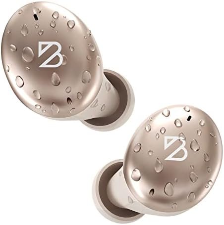 Tempo 30 Wireless Earbuds for Small Ears with Premium Sound, Comfortable Bluetooth Ear Buds for Women and Men, Gold Earphones for Small Ear Canals with Mic, IPX7 Sweatproof, Long Battery, Loud Bass