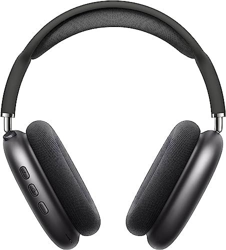 Twshouse Wireless Headphones Over-Ear Bluetooth Adjustable Headphones 42 Hours of Listening Time Volume Control, Fitting in Gaming/Running/Sports Headphones for iPhone/Android/Samsung – Gray