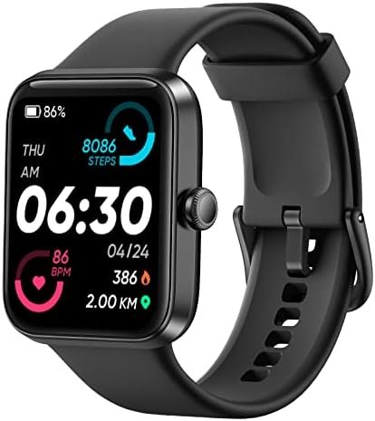 ZOUPPIC 44mm Smart Watch, Fitness Tracker with REM Sleep Track, Heart Rate and Blood Oxygen Monitor, 5ATM Swimming Waterproof, 1.7″ Full HD Touchscreen for Men Women Compatible with iPhone & Android
