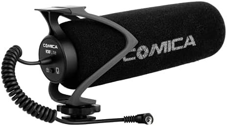 comica CVM-V30 LITE Camera Shotgun Microphone for Cannon Nikon Sony DSLR Camera and iPhone Android Smartphone, Supercardioid Professional Video Mic with Shock Mount Perfect for Interview Recording. comica CVM-V30 LITE Camera Shotgun Microphone for Cannon Nikon Sony DSLR Camera and iPhone Android Smartphone, Supercardioid Professional Video Mic with Shock Mount Perfect for Interview Recording.