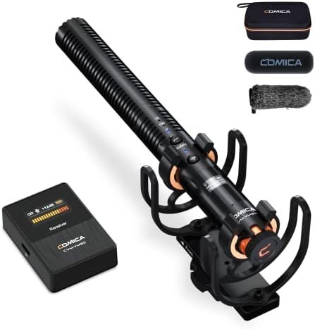 comica VM30 Shotgun Microphone, with Wireless Modes, USB C Digital Output, 75/150Hz, Super-Cardioid Universal Camera Microphone for Filmmakers, Vloggers - Wireless Mic for Camera, Smartphone, and PC