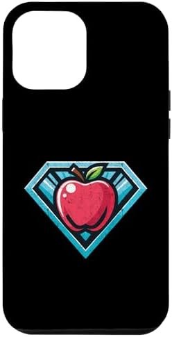 iPhone 15 Pro Max Funny Cute Distressed Super Teacher Superhero Apple Case