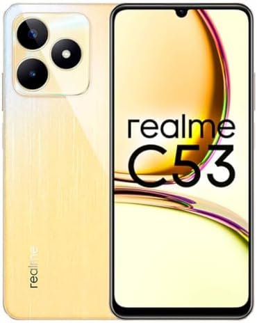 realme C53 4G LTE Dual SIM | 5000 mAh Battery | 50MP AI Camera | 6.74" 90 HZ Display | GSM only/Not for CDMA Carriers | International Model - (Gold)