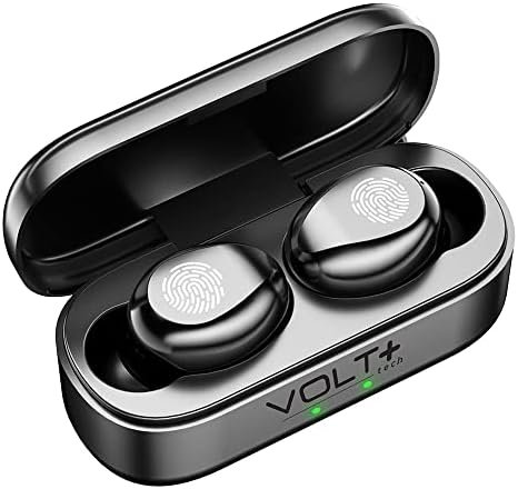 Slim Travel Wireless V5.1 Earbuds Compatible with Your JBL Clip+ Updated Micro Thin Case with Quad Mic 8D Bass IPX7 Waterproof/Sweatproof (Black)