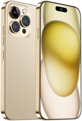A15 Pro Max Cell Phone,8GB+512GB Ultra Memory Unlocked Phone,Android 13.0 Smartphone,6800 mAh Battey,6.82-inch HD Screen,Dual SIM, Dual Standby,108MP Camera, 5G Phone.(Gold)
