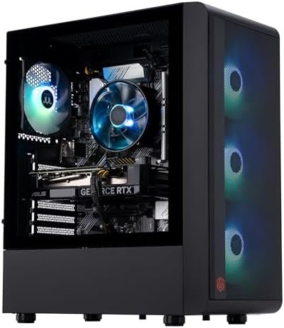 ADVANCED BATTLESTATIONS ABS Stratos Ruby High Performance Gaming PC – AMD Ryzen 7 5700X - GeForce RTX 4060 Ti 8G - 32GB DDR4 3200MHz - 1TB M.2 NVMe SSD – ASR5700X4060TI8G