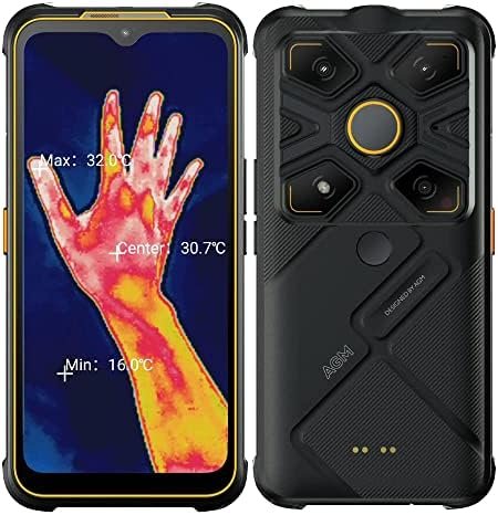 AGM Glory G1S Rugged Smartphone (2023), Rugged Phone, Rugged Smartphone Unlocked 5G Top Thermal Camera, Snapdragon 480 Refresh Rate 25 FPS IP68/IP69K Waterproof Phone 6.53″ FHD+ 8G+128G, Night Vision