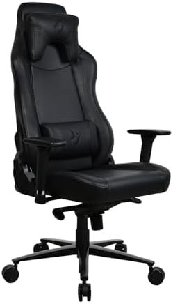 Arozzi Vernazza Soft PU Leather Ergonomic Office and Gaming Chair with High Backrest Recliner Swivel Tilt Rocker Adjustable Height and Adjustable Lumbar and Neck Support – Pure Black