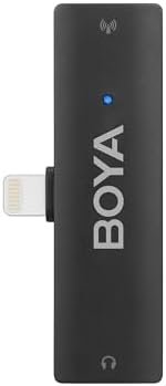 BOYA by-XM6 Wireless Lavalier Lapel Microphone, iOS Lightning Receiver for for iPhone iPad Vlog Live Stream Podcast Interview Video Recording BOYA by-XM6 Wireless Lavalier Lapel Microphone, iOS Lightning Receiver for for iPhone iPad Vlog Live Stream Podcast Interview Video Recording