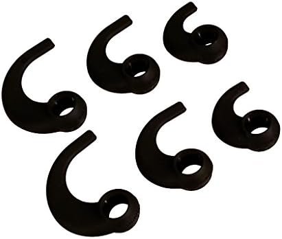 BudLoks Earphone Sport Grips for in-Ear and Ear Canal Earbuds, Black