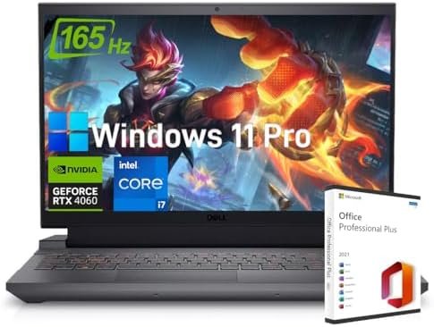 Dell G15 Gaming Laptop, 15.6″ FHD 165Hz Display, Intel 14-Core i7-13650HX, NVIDIA GeForce RTX 4060, 32GB DDR5, 1TB SSD, HD Webcam, Wi-Fi 6, Backlit Keyboard, Windows 11 Pro, Ms Office Lifetime license Dell G15 Gaming Laptop, 15.6″ FHD 165Hz Display, Intel 14-Core i7-13650HX, NVIDIA GeForce RTX 4060, 32GB DDR5, 1TB SSD, HD Webcam, Wi-Fi 6, Backlit Keyboard, Windows 11 Pro, Ms Office Lifetime license