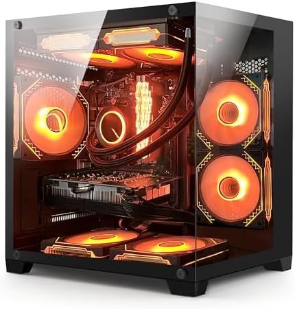 Gaming PC -AMD Ryzen 5 5600G 3.9GHz – 32GB DDR4 RAM-GTX 1650 4GB -1TB PCIe SSD -240 Liquid Cooler -WiFi & Bluetooth Ready -RGB Fans-Windows 11 Pro Desktop Computer