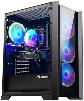 Glory Gaming Desktop - AMD Ryzen 5 5600G 6-Core 3.9GHz- 32GB DDR4 3200MHz - 1TB M.2 +2TB SATA SSD- WiFi & Bluetooth 5.0 -RGB Fans - Windows 11 Pro Desktop Computer