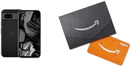 Google Pixel 8a – Obsidian – 128 GB with  Amazon Gift Card