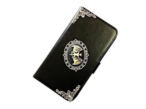 Gothic Bat phone leather wallet case for iPhone X XS XR 11 12 13 14 Pro Max Samsung S23 S22 S21 S20 Ultra Note 20 10 Plus Mn0061
