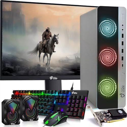 HP 800 G3 RGB Gaming PC Desktop – Intel Core i7 6th Gen, 16GB DDR4 Ram, 1TB SSD, NVIDIA GeForce GTX 1050 Ti DDR5, New 24 Inch Monitor, Wi-Fi, Windows 10 Pro – Computer Tower for PC Gamer (Renewed)