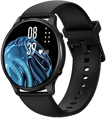 Holiday Smart Watches for Women Men, 1.32” Full Touch Screen Heart Rate/Sleep Monitor/Pedometer, IP68 Waterproof Fitness Watch for Android iOS Phone (Black)