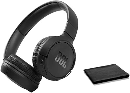 JBL Tune 510BT: Wireless Bluetooth On-Ear Headphones with Purebass Sound – with Cleaning Cloth – Black