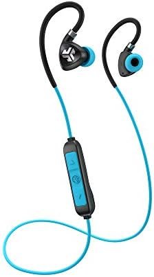 JLab Fit 2.0 Bluetooth Enabled Wireless Sports Earbuds, Bluetooth 4.1, 10mm Titanium Drivers, 6 Hour Battery Life, IP55 Sweatproof, Flexible Memory Wire, Blue JLab Fit 2.0 Bluetooth Enabled Wireless Sports Earbuds, Bluetooth 4.1, 10mm Titanium Drivers, 6 Hour Battery Life, IP55 Sweatproof, Flexible Memory Wire, Blue