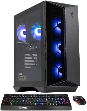 MSI Aegis Z Gaming Desktop: AMD Ryzen R7-7700, Geforce RTX 4070 Super, 16GB DDR5, 1TB m.2 NVMe SSD, 80+ Gold PSU, WiFi, Keyboard & Mouse, DIY Friendly, Windows 11 Home: 7NUE-676US