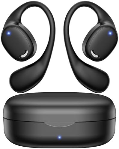Open Ear Headphones – Airflow Pro Bluetooth 5.3 Earbud Wireless Earphones Headset for Running and Outdoor Activities with Immersive Sound(Black)