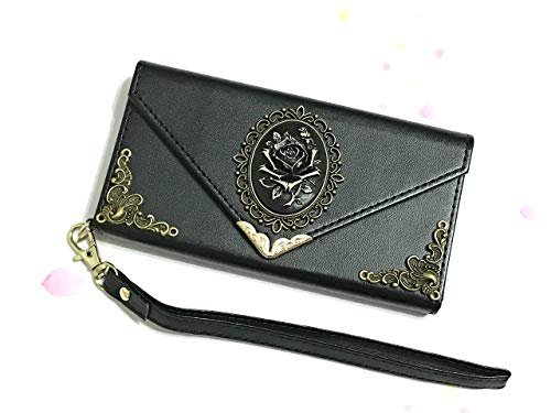 Rose phone leather wallet case for iPhone X XS XR 11 12 13 14 Pro Max Samsung S23 S22 S21 S20 Ultra Note 20 10 Plus Mn0750