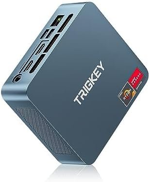 TRIGKEY Mini PC Ryzen 7 S5 5700U(8 Cores, 16 Threads) Mini Computer 32GB DDR4 500GB M.2 NVME(Max 3000MB/S) SSD Gaming S5 Mini Computer, Wi-Fi 6/Bluetooth 5.2/4K@60Hz/HDMI+DP/USB 3.2