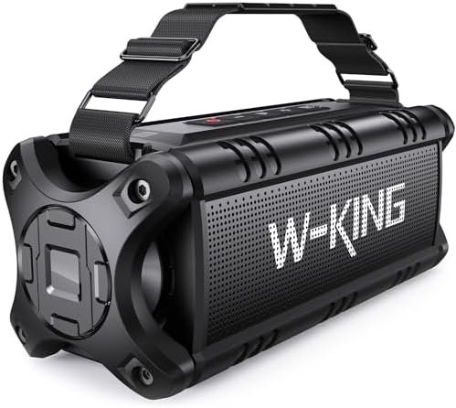 W-KING Bluetooth Speaker, 90W Peak 50W RMS IPX6 Waterproof Loud Speakers Bluetooth Wireless, Large Outdoor Portable Bluetooth Speakers Subwoofer Deep Bass/Bluetooth 5.0/Power Bank/40H Play/TF/AUX/NFC