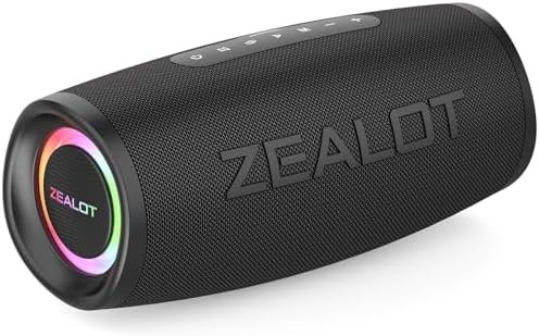 ZEALOT Bluetooth Speaker, Bluetooth Speaker,Portable Speaker with BassUp,IP67 Waterproof Speaker,20H Playtime,Stereo,EQ,Outddor Speaker for Beach,Gifts