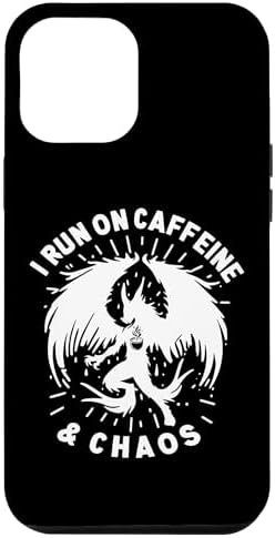 iPhone 15 Pro Max I RUN ON CAFFEINE & CHAOS dragon beast coffee lover gift Case