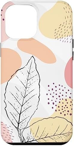 iPhone 15 Pro Max Minimalistic Line Art Apple Tree Leaves Abstract Case
